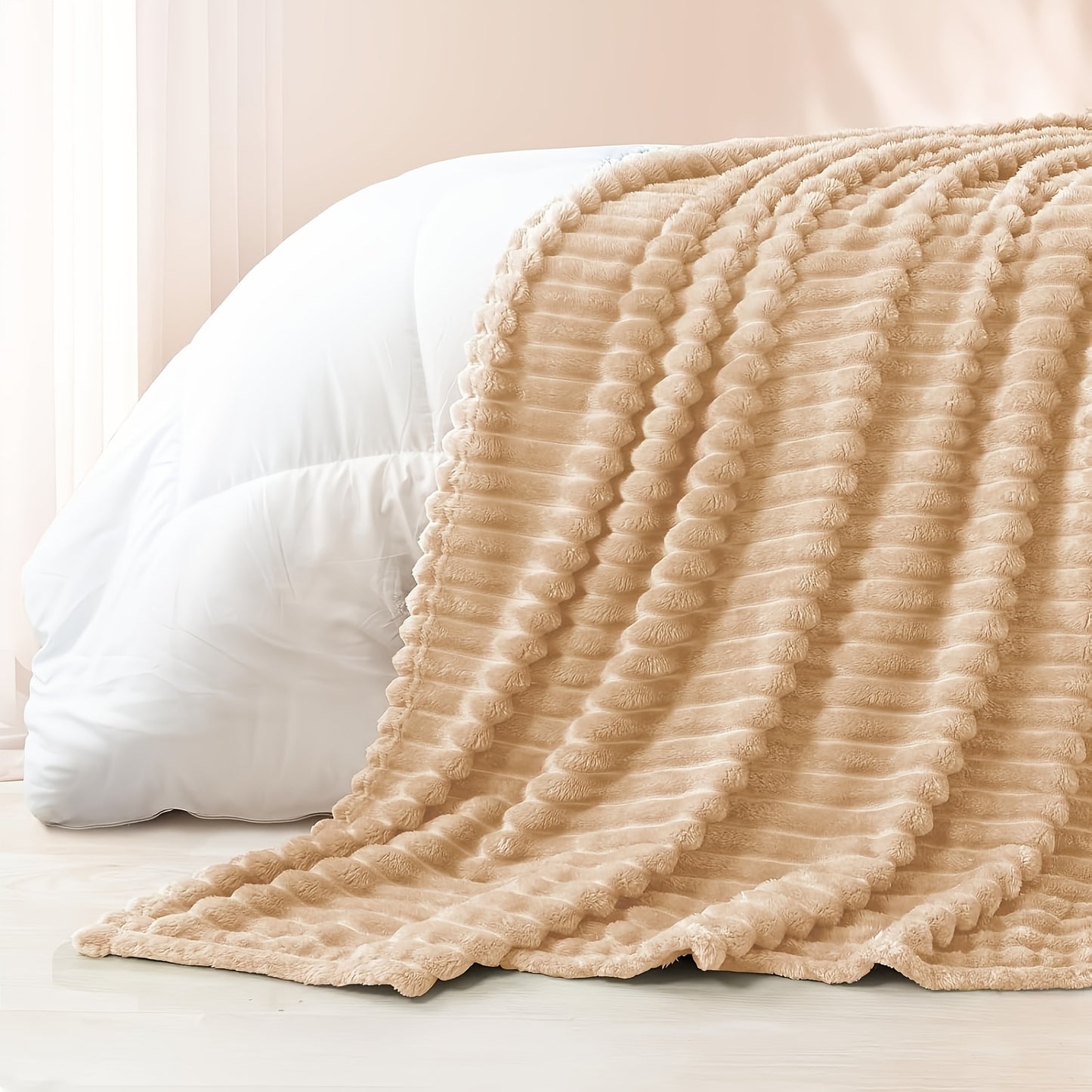 Luxurious Faux Rabbit Fur Throw Blanket - Soft, Warm, Cozy