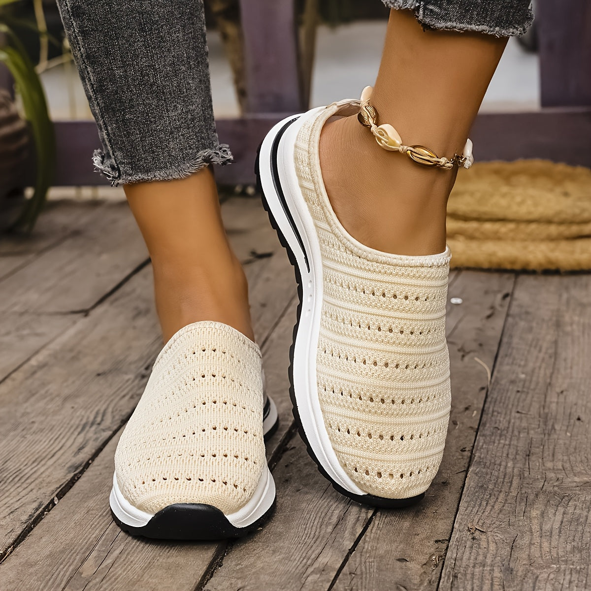 Women'S Casual Slip-On Sneakers - Comfortable Wide Fit Shoes