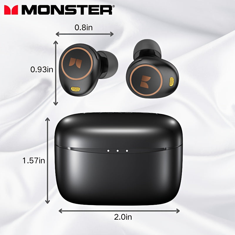 Noise Cancellation Monster Wireless Earbuds with Touch Control