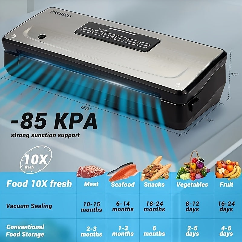 1pc Food Vacuum Sealer Machine 10-In-1 With Bag Storage