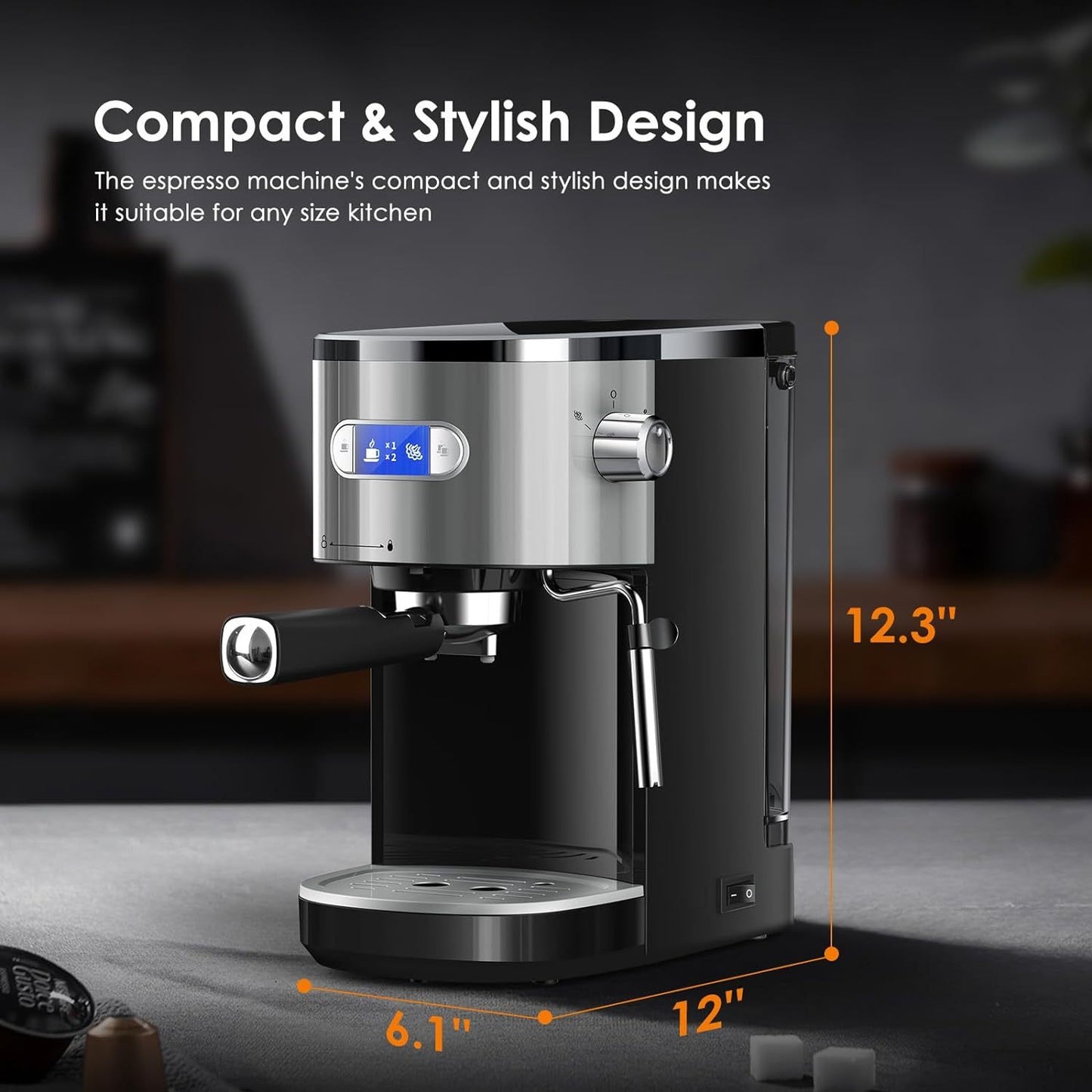 Powerful Espresso Machine KNDKO 20 Bar Semi-Automatic