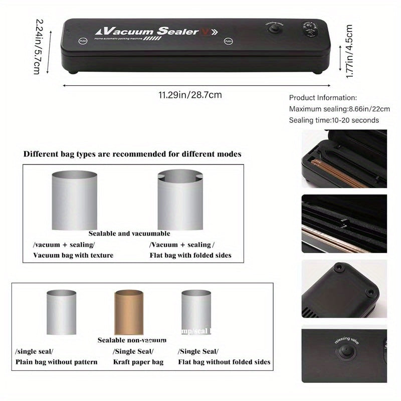 Vacuum Sealer 50pcs Automatic Air Food Sealing System