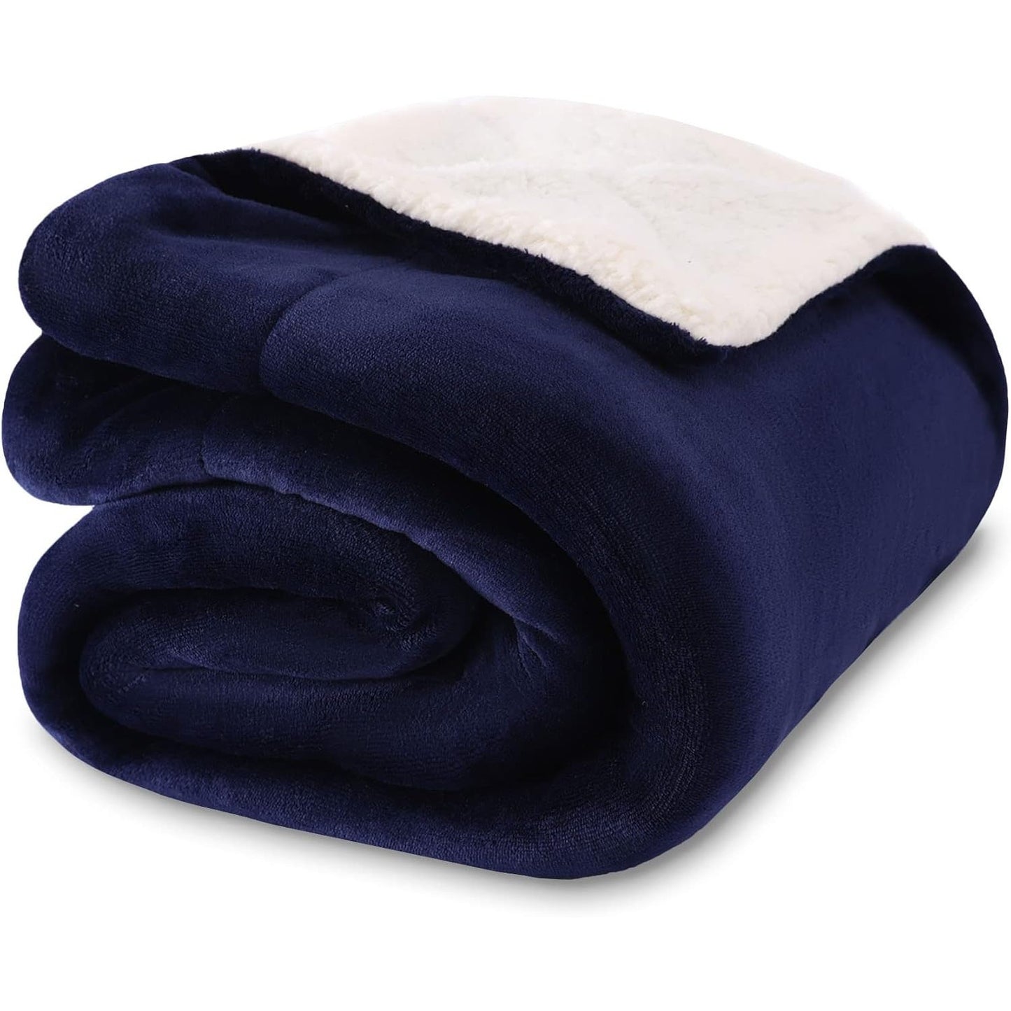 Thick Reversible Sherpa Blanket, Warm Soft Fleece Throw