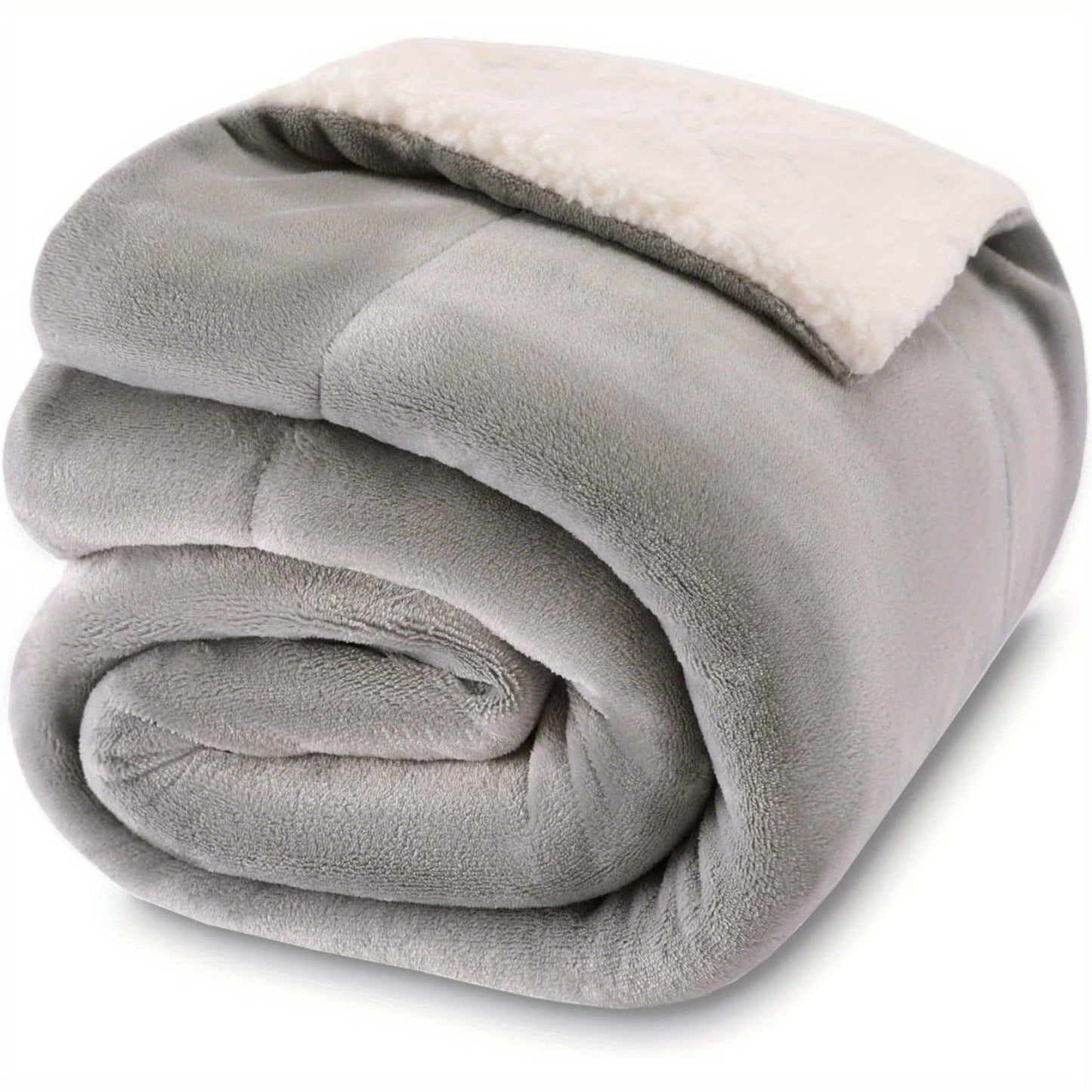 Thick Reversible Sherpa Blanket, Warm Soft Fleece Throw