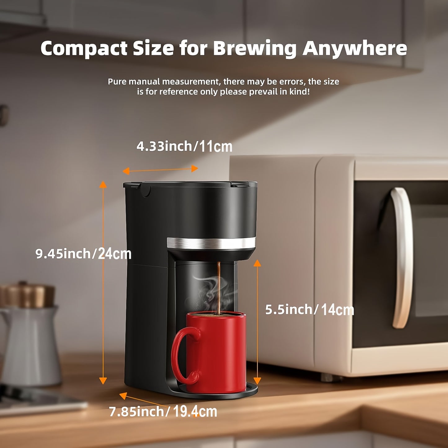 Fast Brew Single Cup Coffee Maker for Home or Office Use