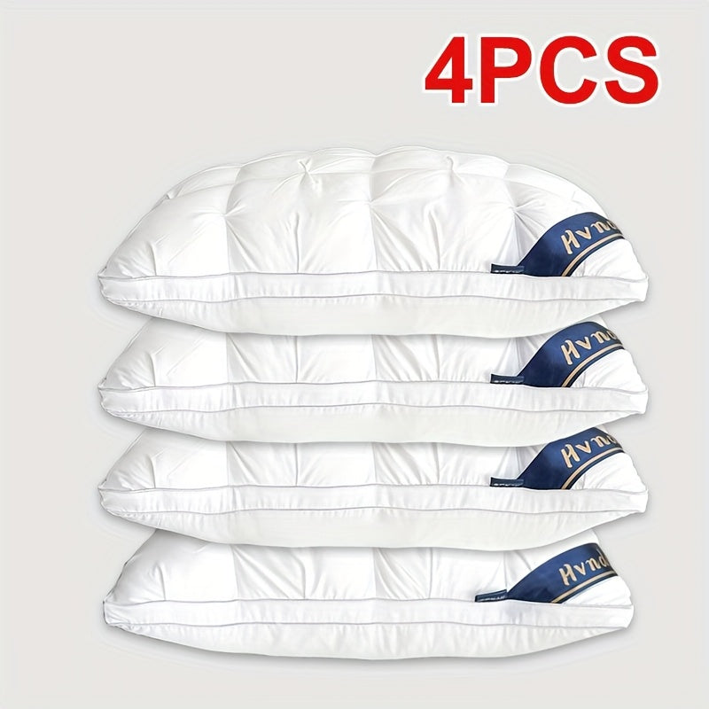 4pcs Queen-Sized Luxury Hotel Quality Bed Pillows For Sleeping