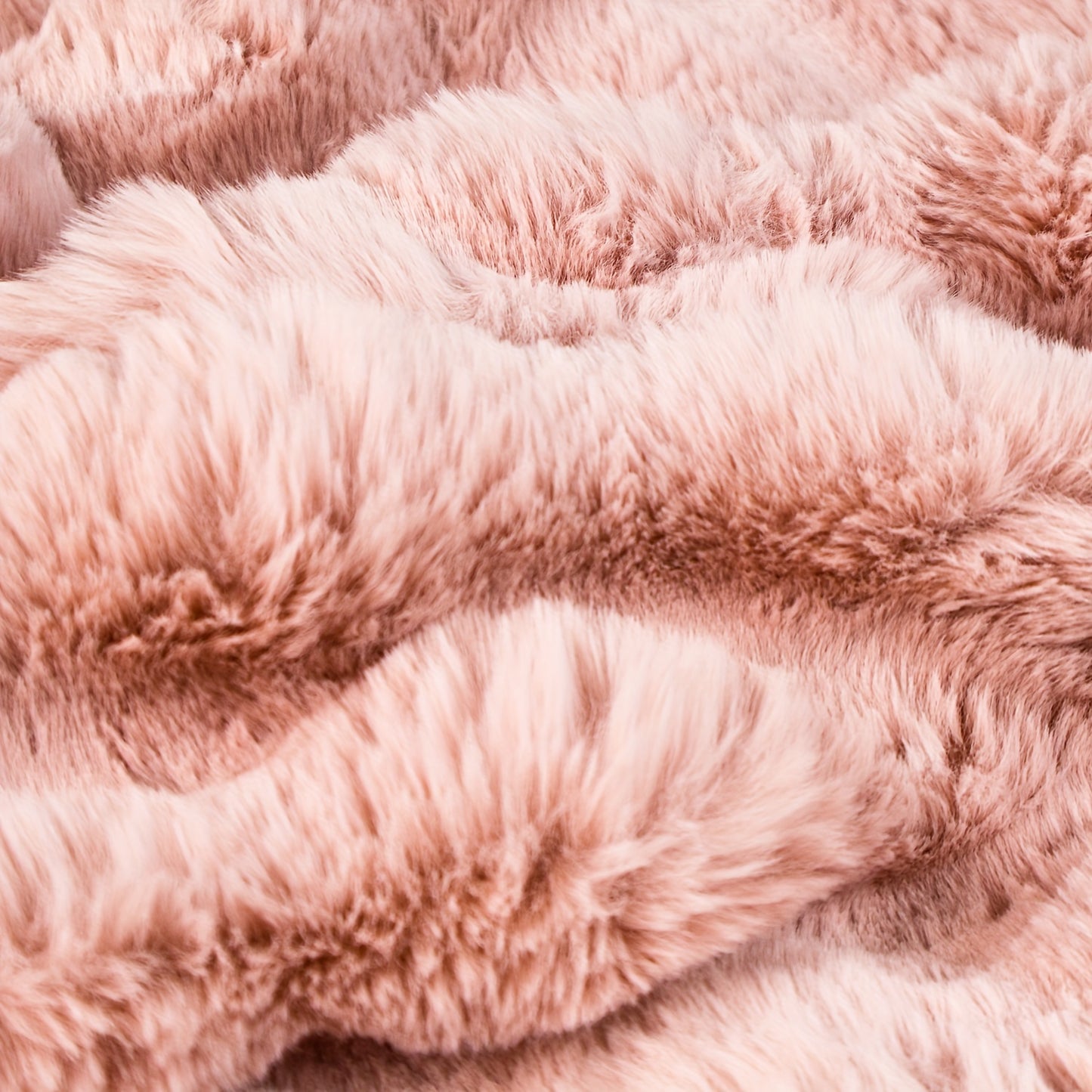 1pc Cozy Faux Rabbit Fur Blanket - Soft Warm Reversible Throw