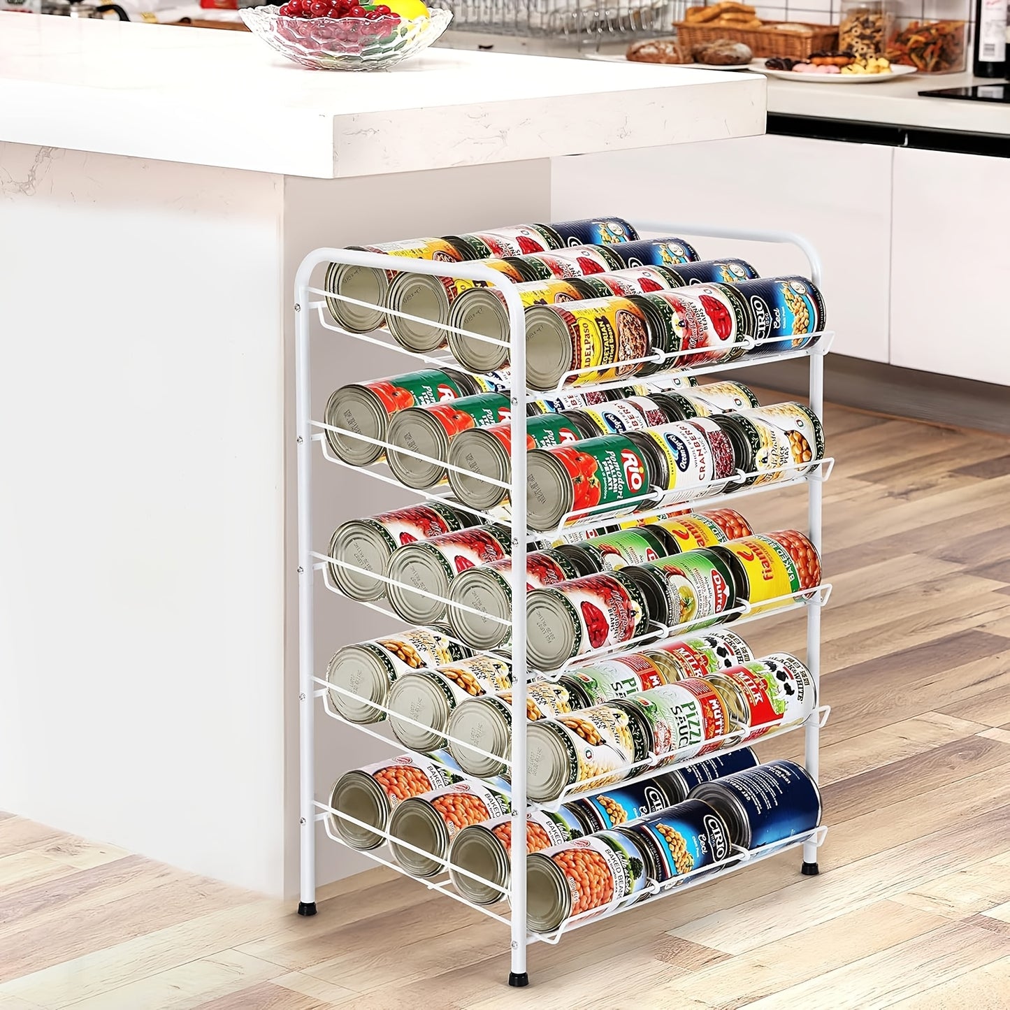 Large Capacity Metal Wire Can Holder With Adjustable Dividers