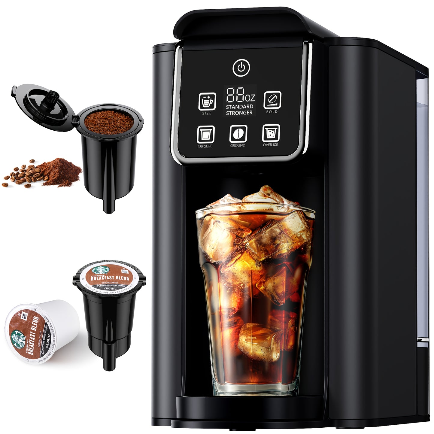KIDISLE Bold Single Serve Coffee Maker with Touch Screen