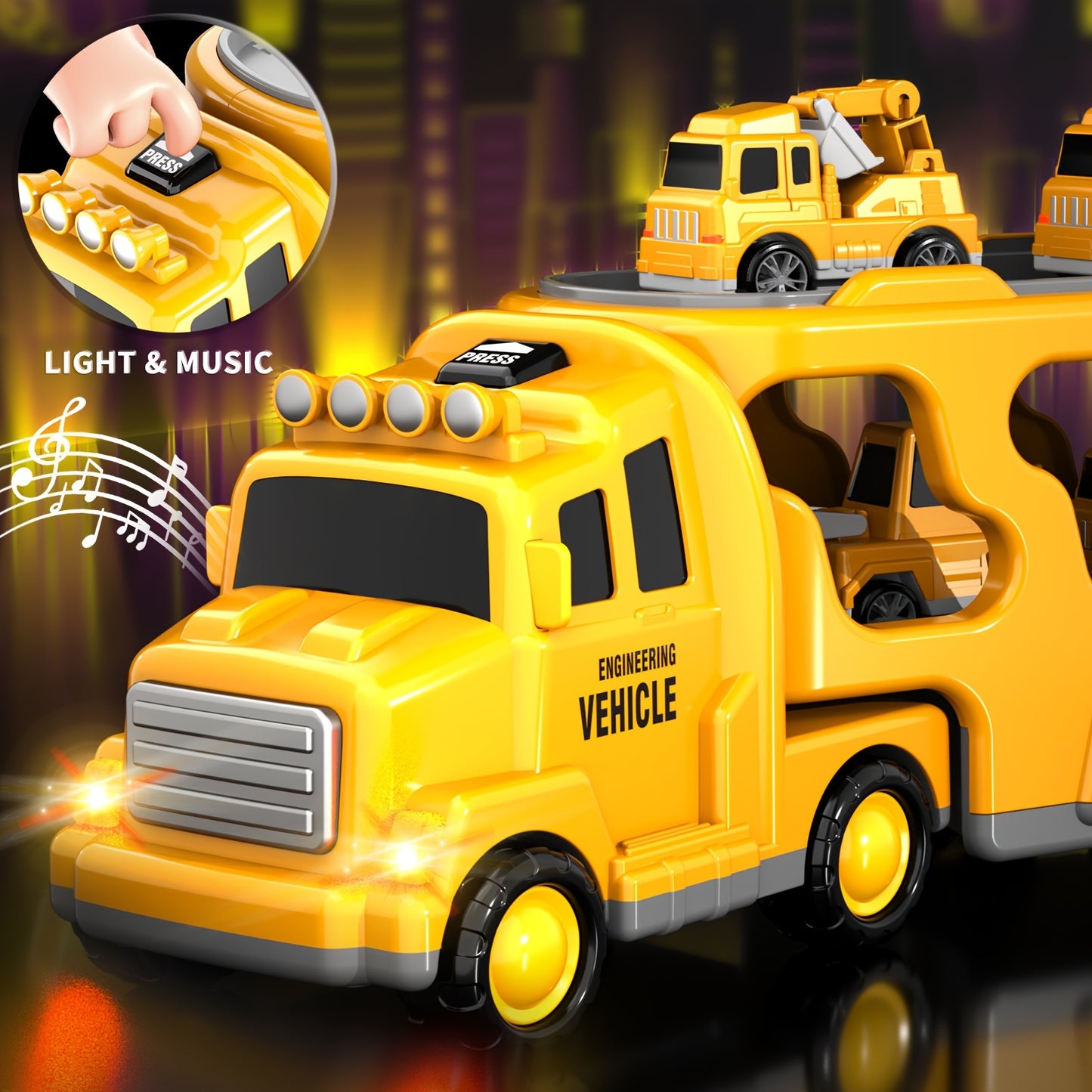 Fire Trucks | Toys 5 In 1 Kids Carrier Fire Truck Cars