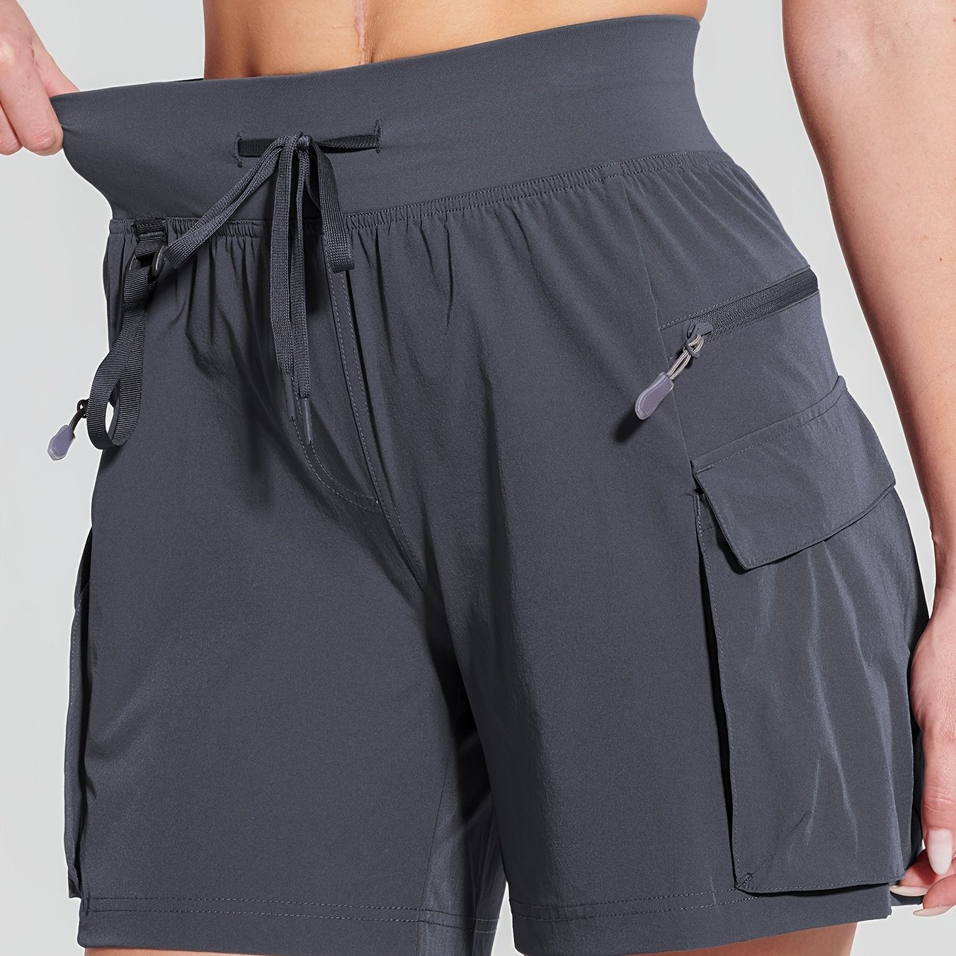 Women's Quick-Dry UPF 50+ Hiking Cargo Shorts with Pockets