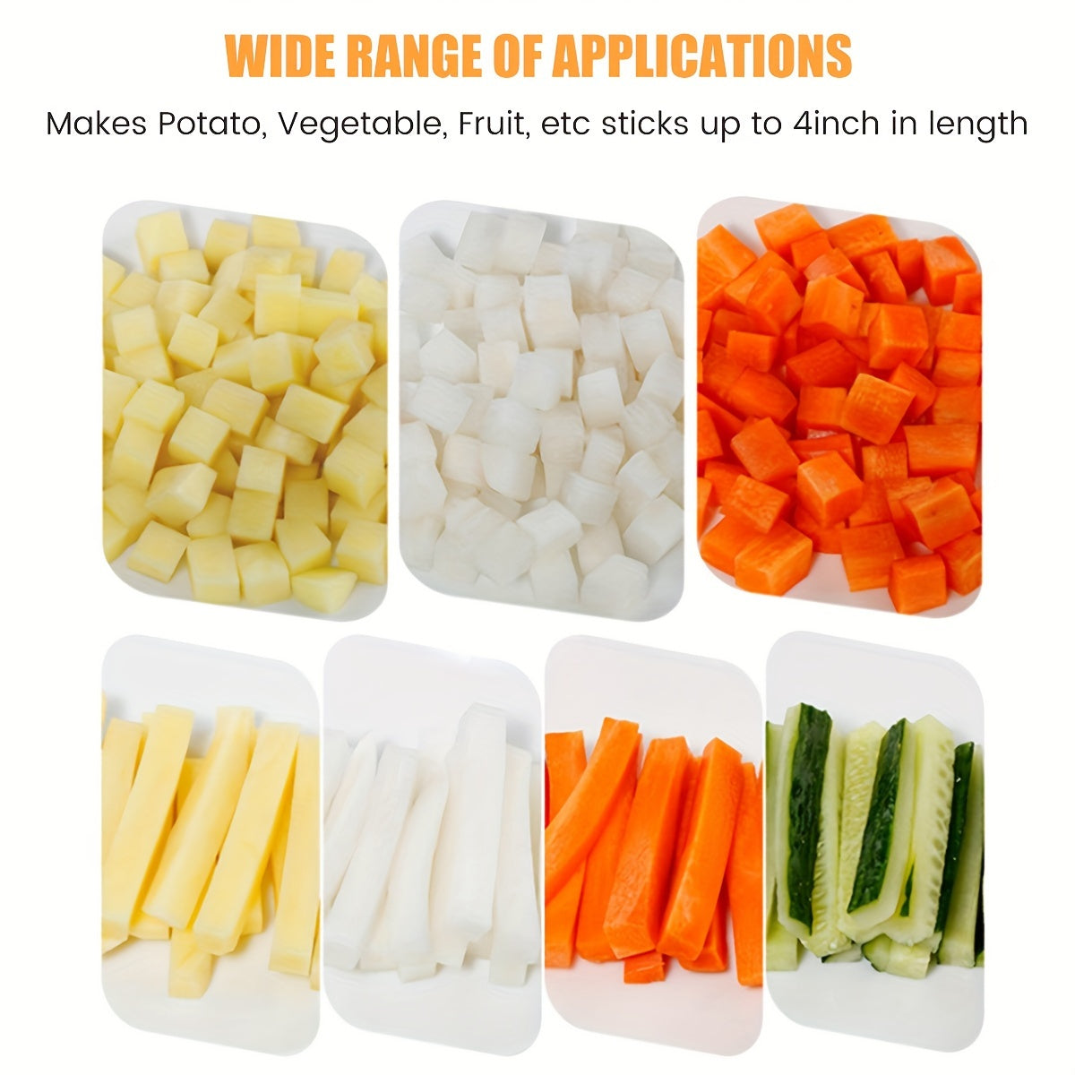 Stainless Steel French Fry Cutter Manual Vegetable Chopper