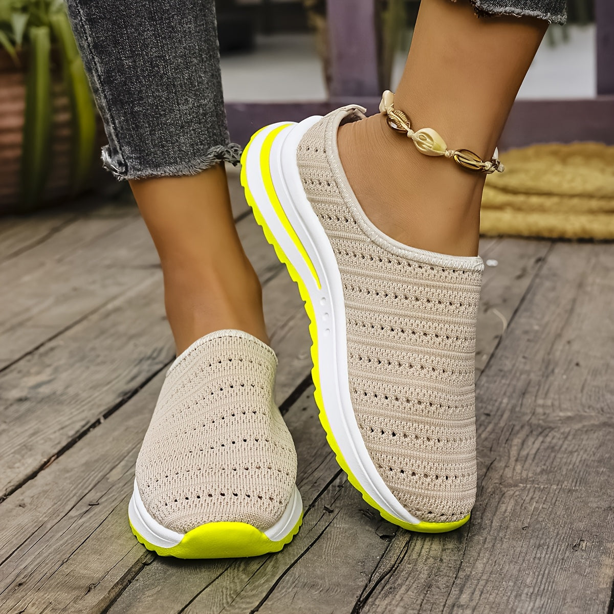 Women'S Casual Slip-On Sneakers - Comfortable Wide Fit Shoes