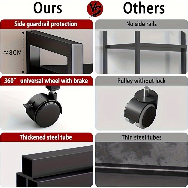 1pc Multifunctional Kitchen Storage Rack 42.52 Inch Adjustable