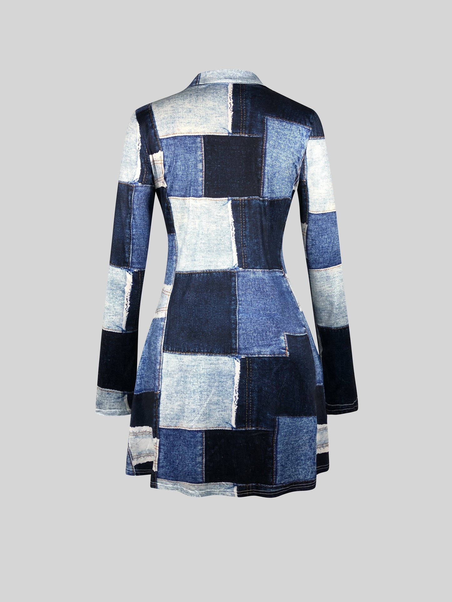 Two-Piece Casual Outfits: Plaid Print Blouse & Skirt Set
