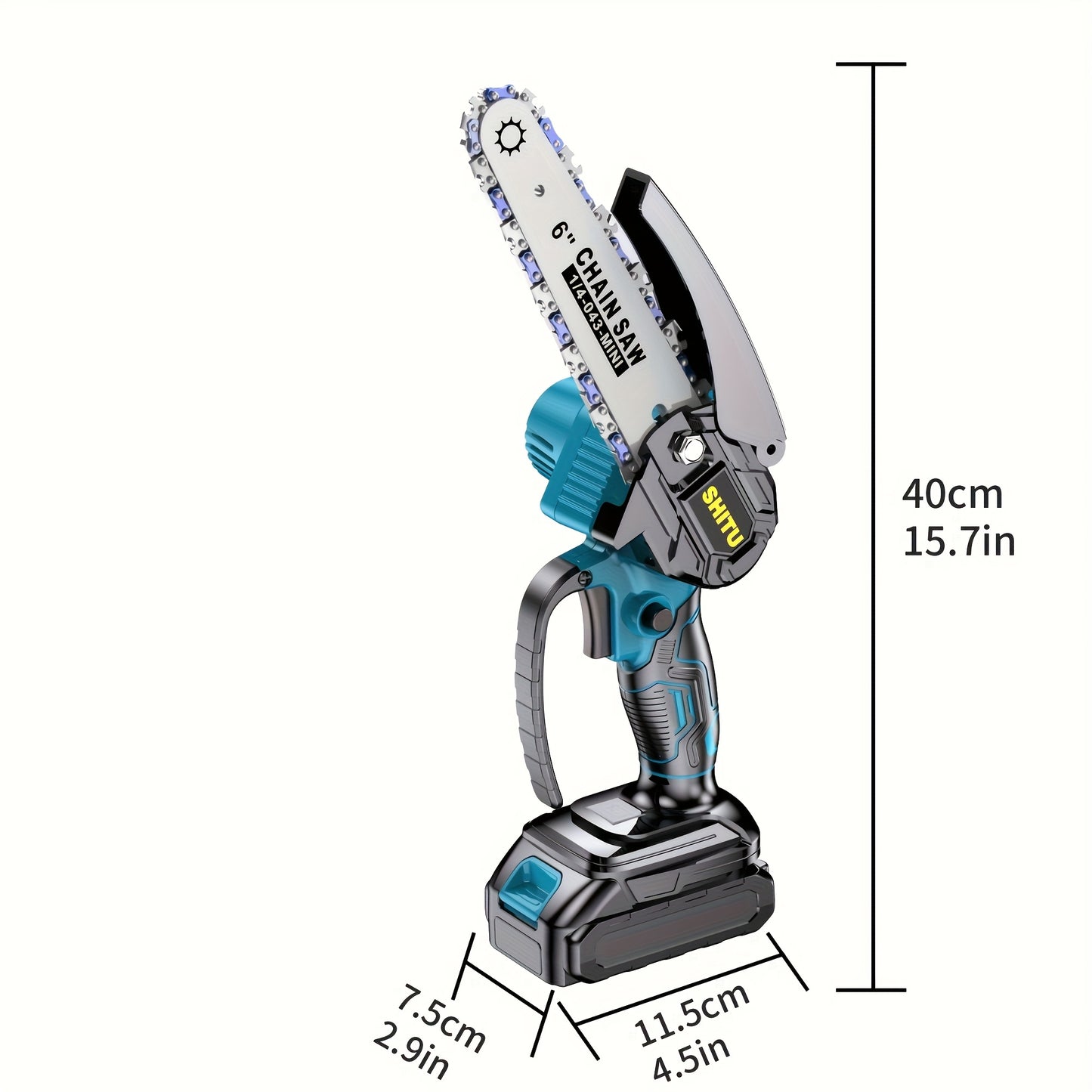 Mini Cordless Chainsaw Lightweight Portable Rechargeable Battery Safe Trimming for Tree Branches Courtyard Household Garden Gifts for Men