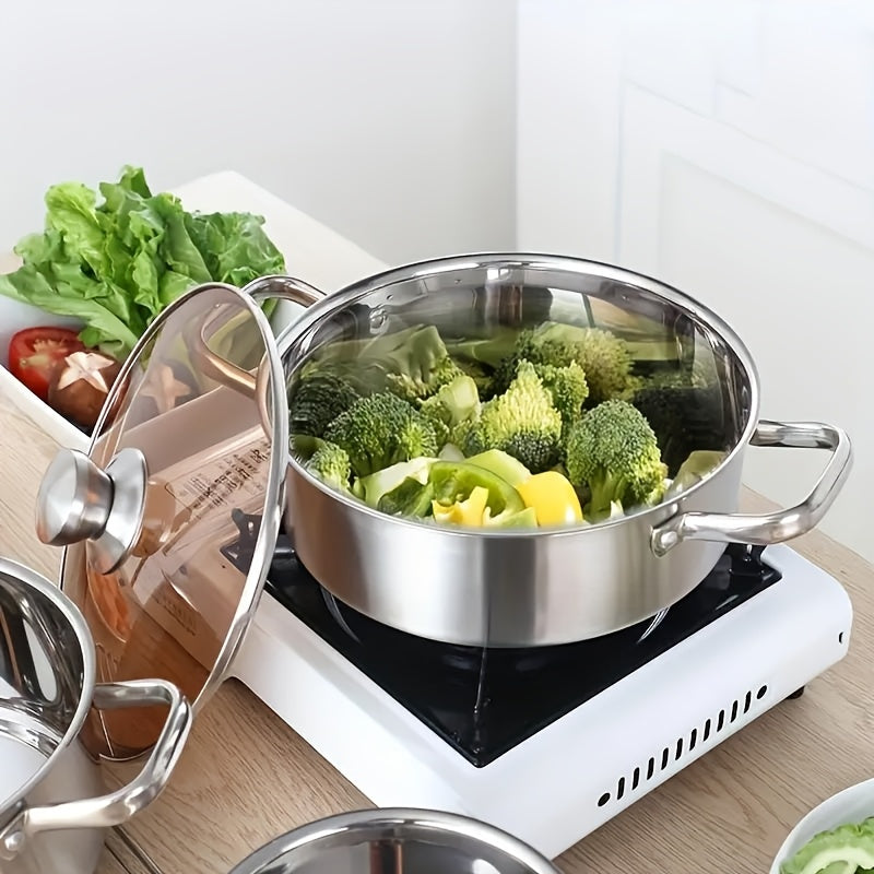 12pcs Stainless Steel Kitchen Cookware Set With Lids