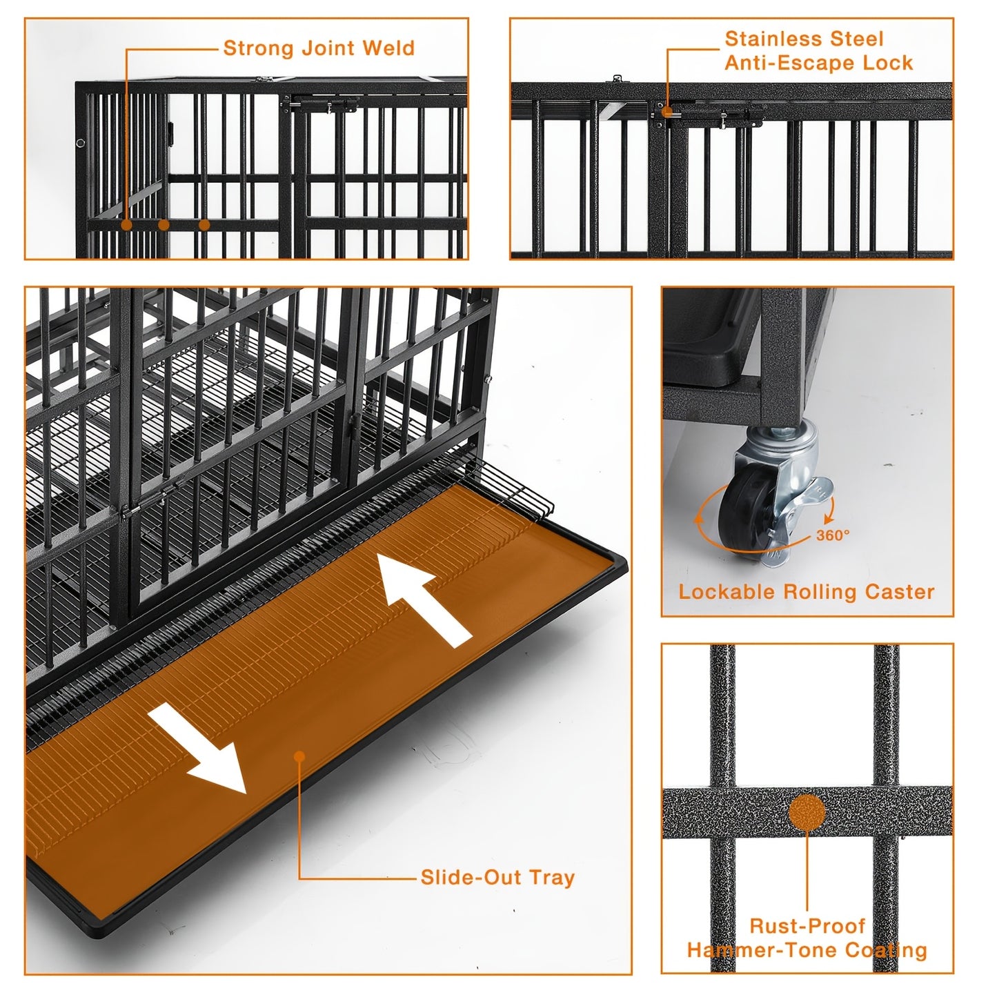 Extra Large XL XXL Heavy Duty Escape Proof Dog Crate