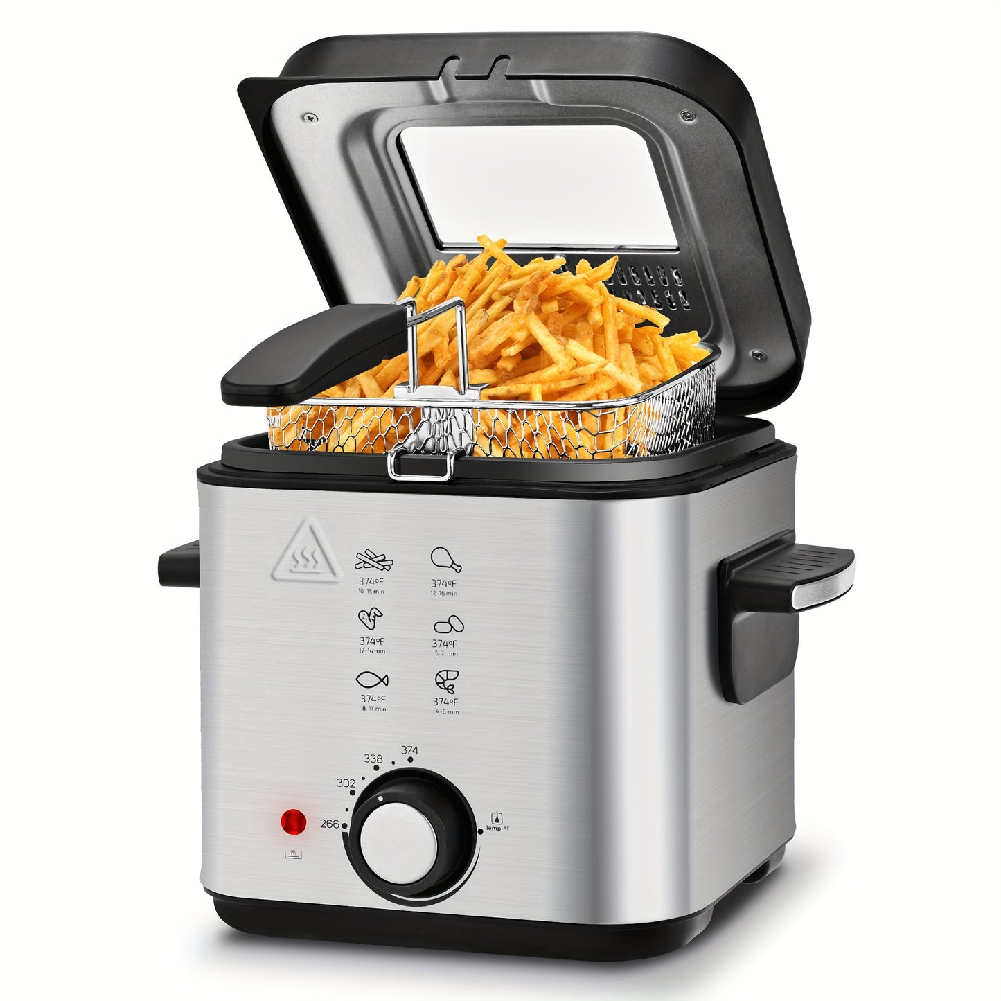 SUSTEAS Deep Fryer 1500W Electric Stainless Steel Design