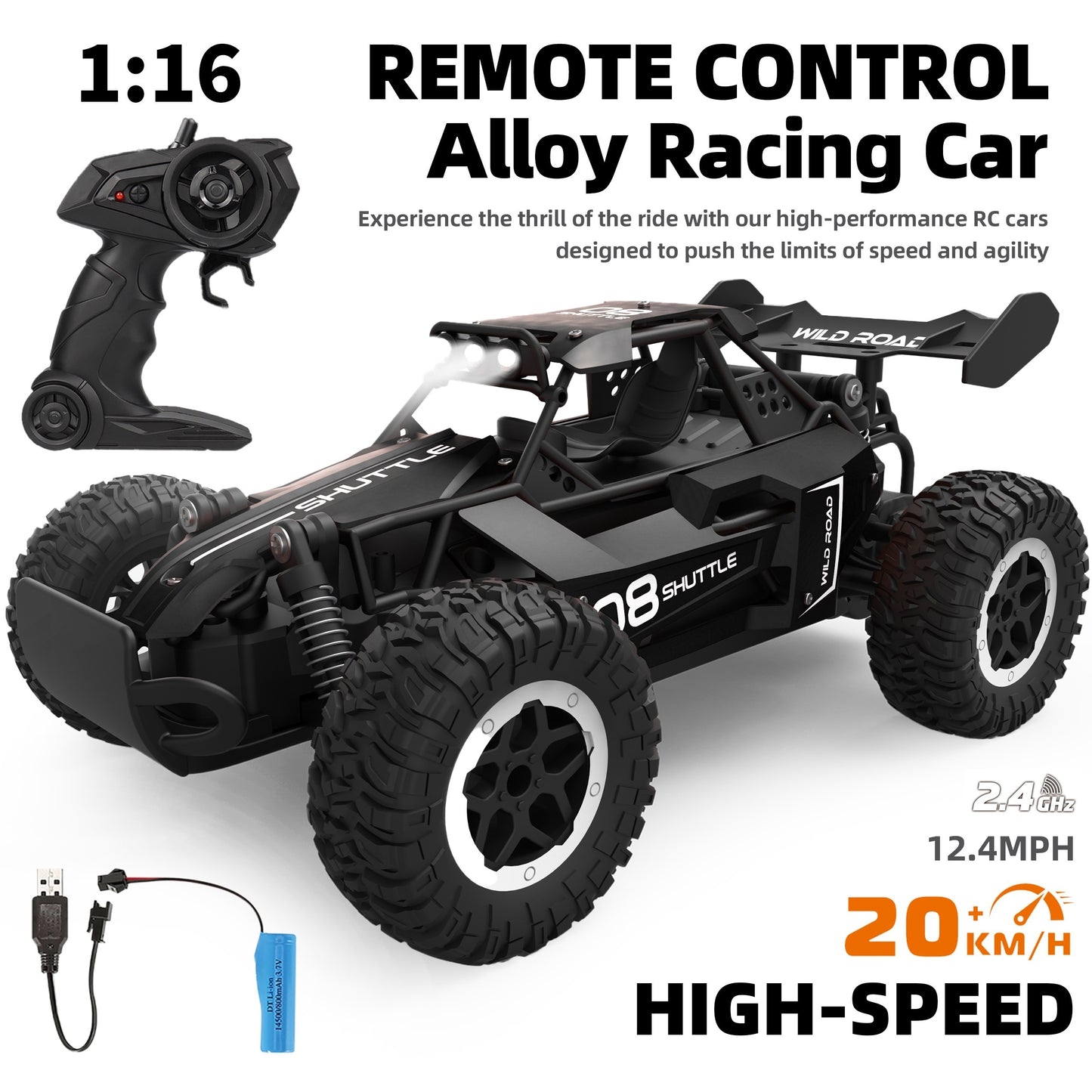 Remote Control Off-Road Toy Car 1:16 Scale All-Terrain Fun