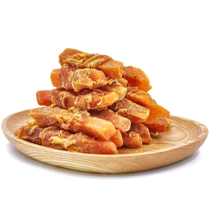 Sweet Potato and Chicken Wrapped Fries Dog Treats Balanced Nutrition for All Breeds and Sizes Dental Health Skinless Ingredient Dog Food