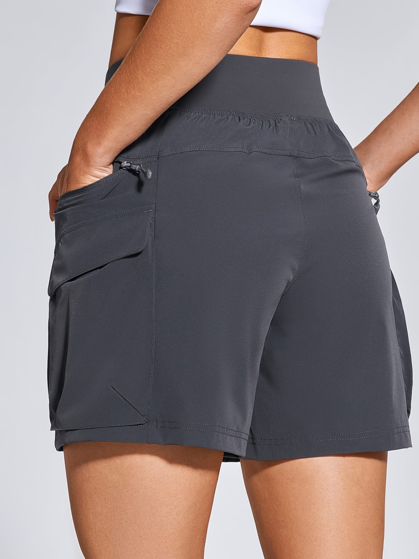 Women's Quick-Dry UPF 50+ Hiking Cargo Shorts with Pockets