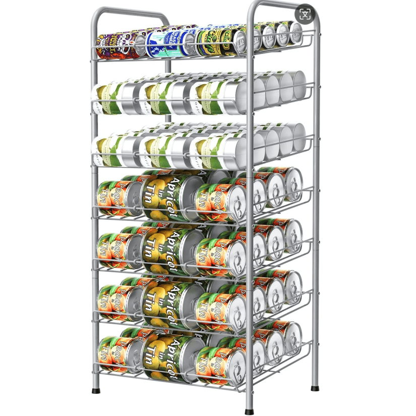 Large Capacity Metal Wire Can Holder With Adjustable Dividers