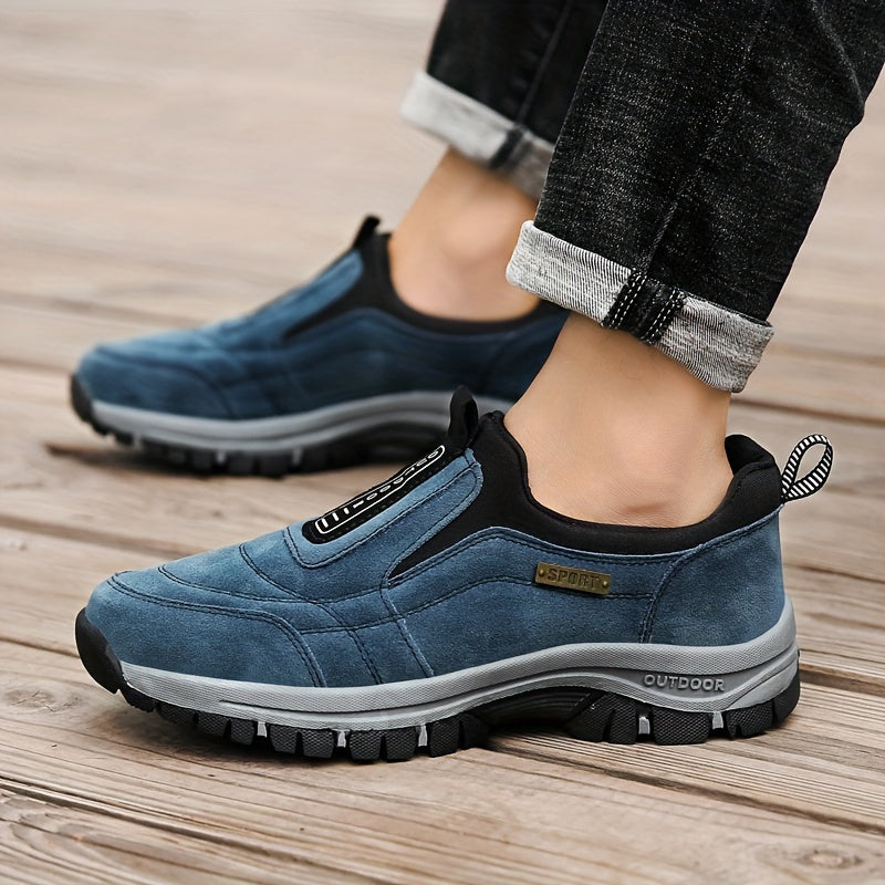 Men's Loafers Slip Resistant All Season Shoes Vintage Striped Design