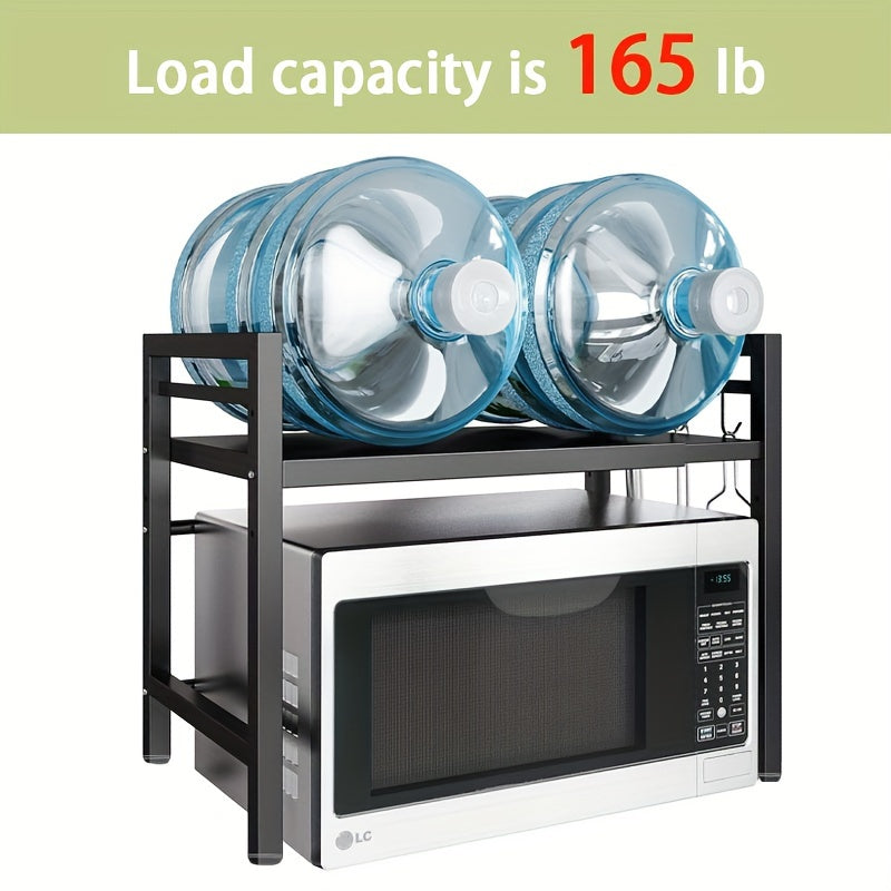 Extendable Microwave Oven Rack Adjustable Kitchen Shelf