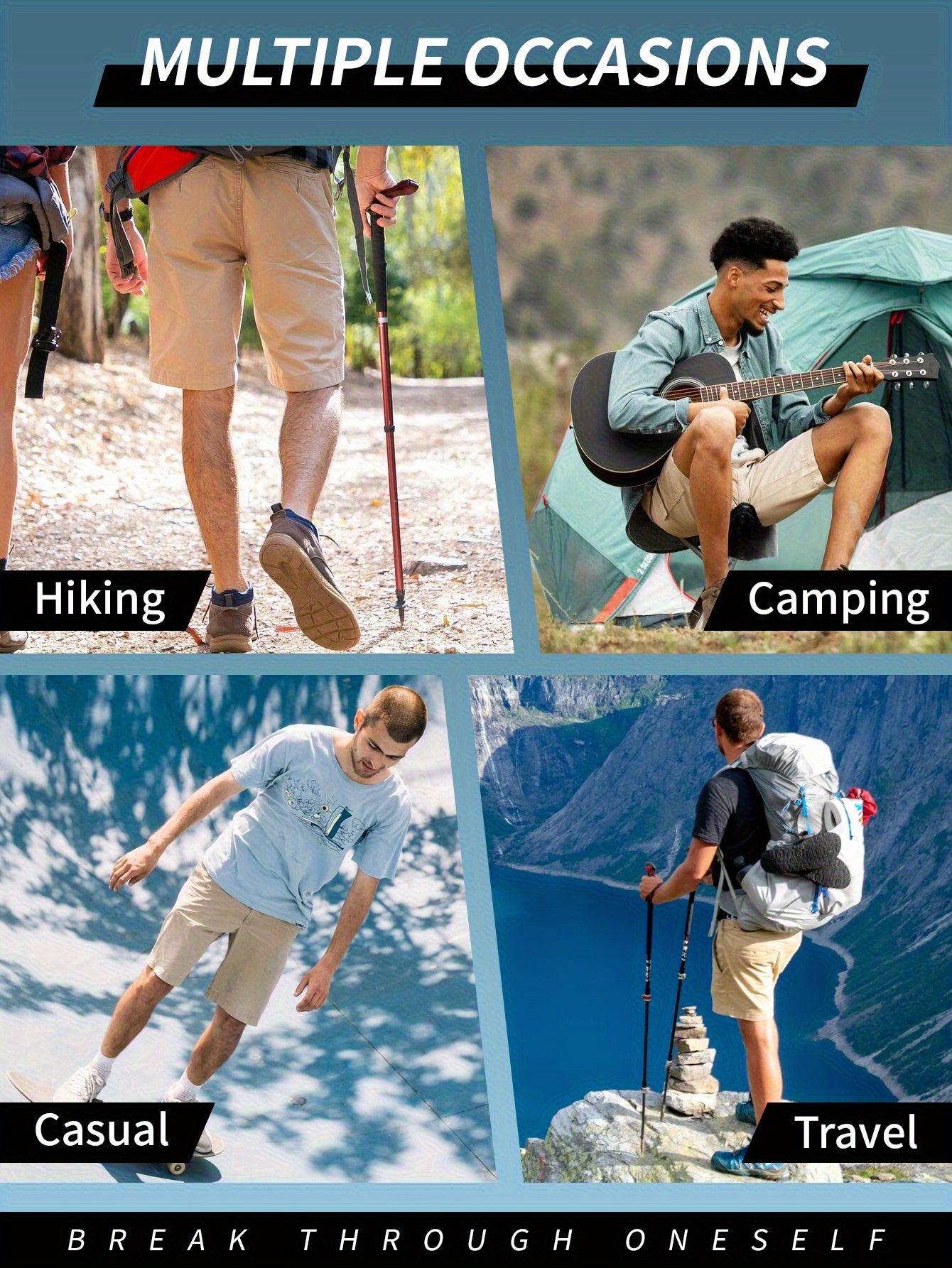 4 Pairs of Casual Shorts Quick to Dry and Breathable Sovtemp