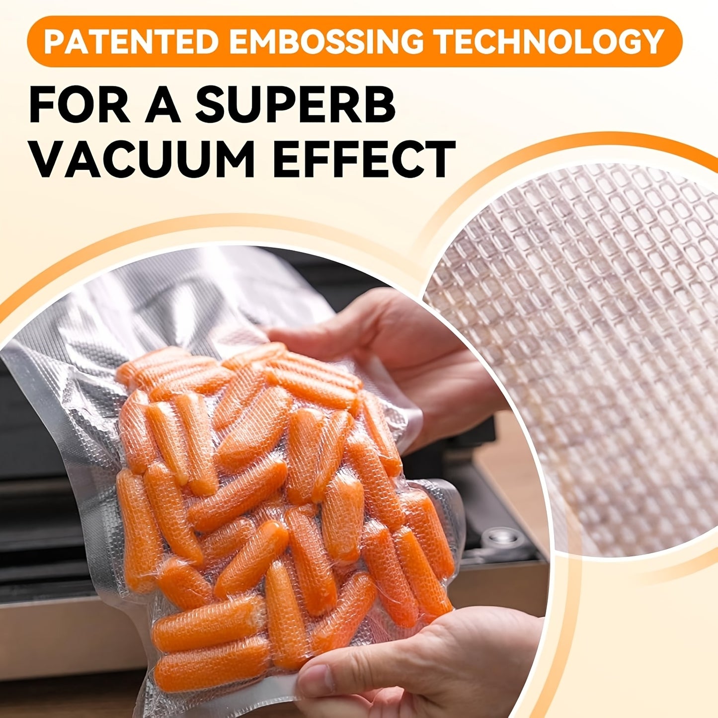 250pcs Combination Food Saver Vacuum Sealer Bags BPA-Free