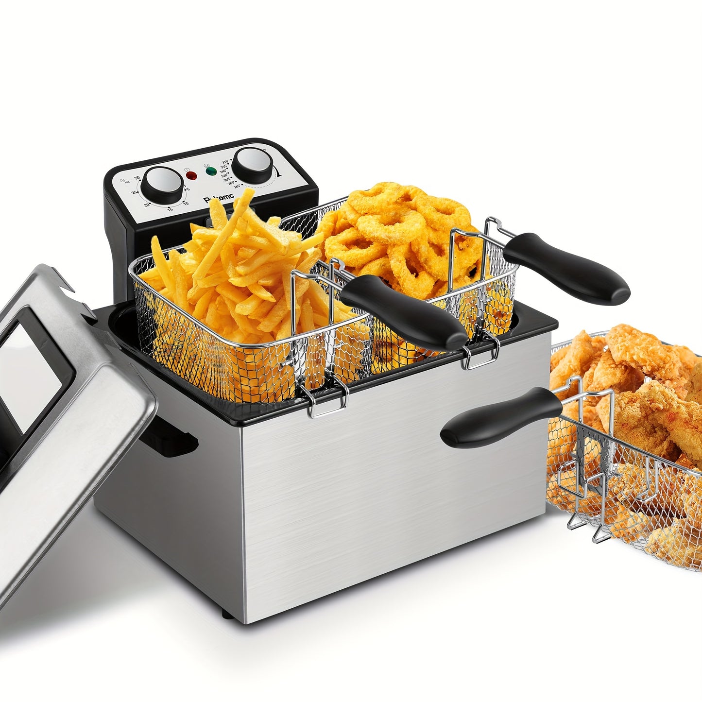 SUSTEAS Deep Fryer 1500W Electric Stainless Steel Design
