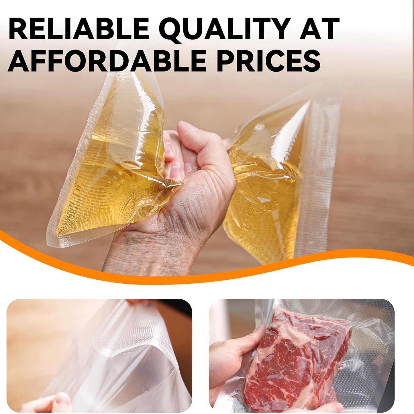 250pcs Combination Food Saver Vacuum Sealer Bags BPA-Free