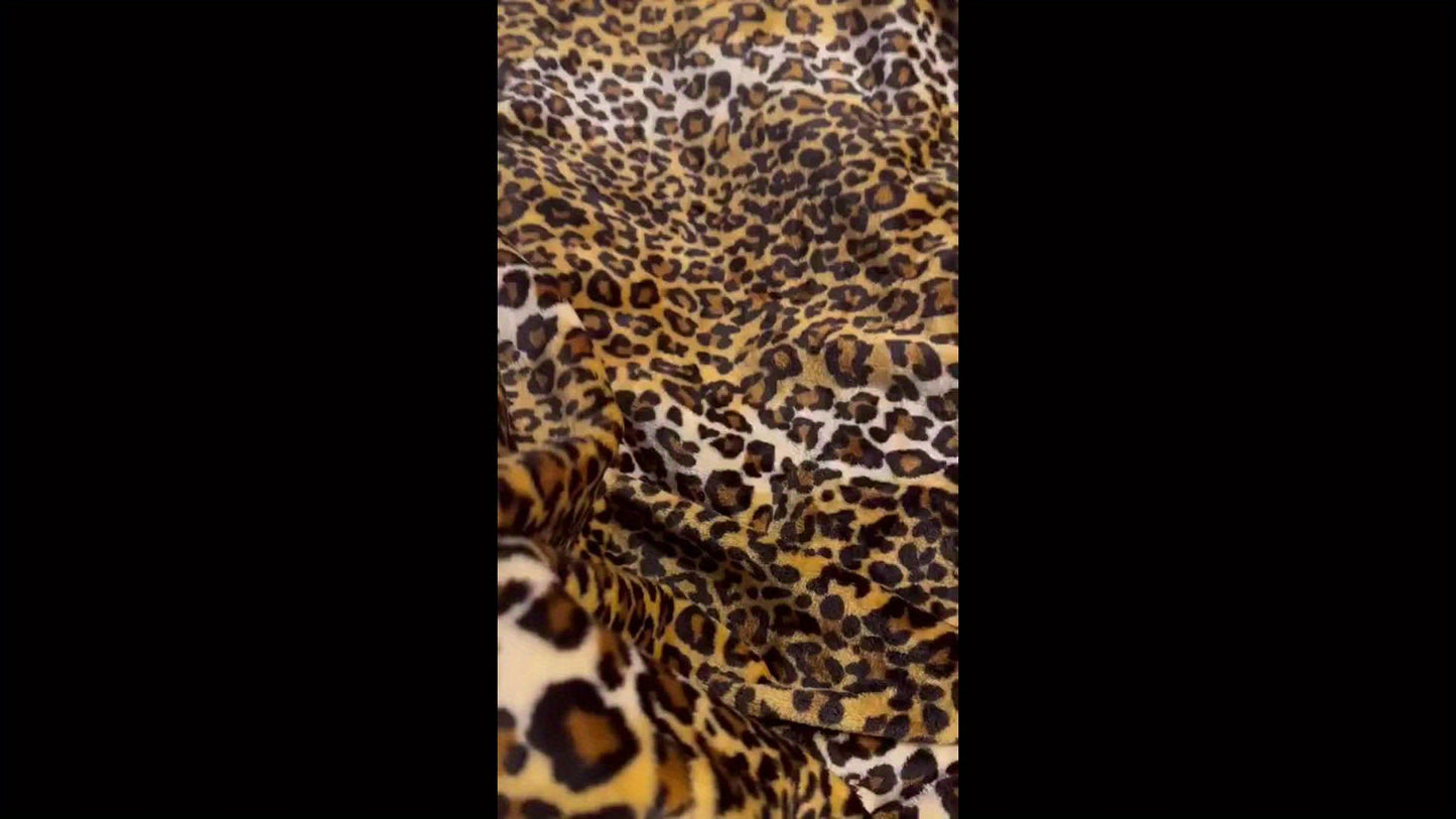 Deluxe Leopard Print Thickened Fleece Blanket For All Seasons