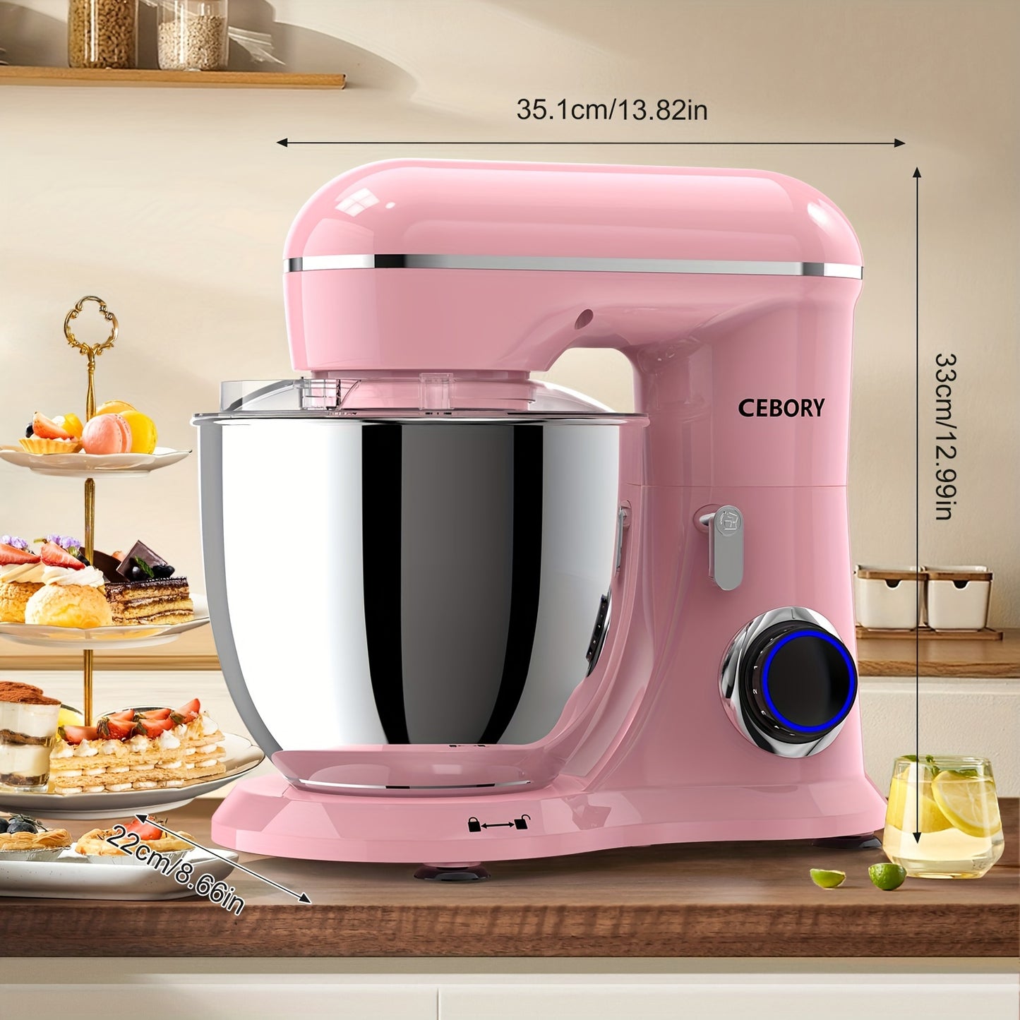 660W 10-Speed 3-IN-1 Electric Stand Mixer with 6.5QT Bowl