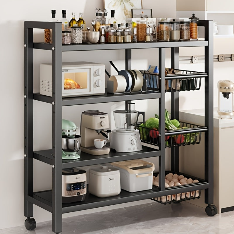 1pc Multifunctional Kitchen Storage Rack 42.52 Inch Adjustable