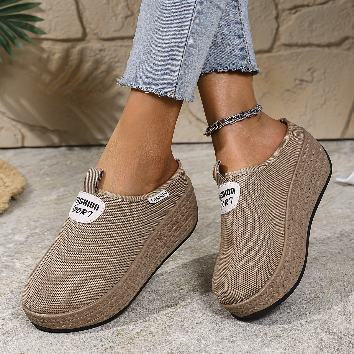 Women's Summer Slip-On Sneakers with Breathable Fabric Upper