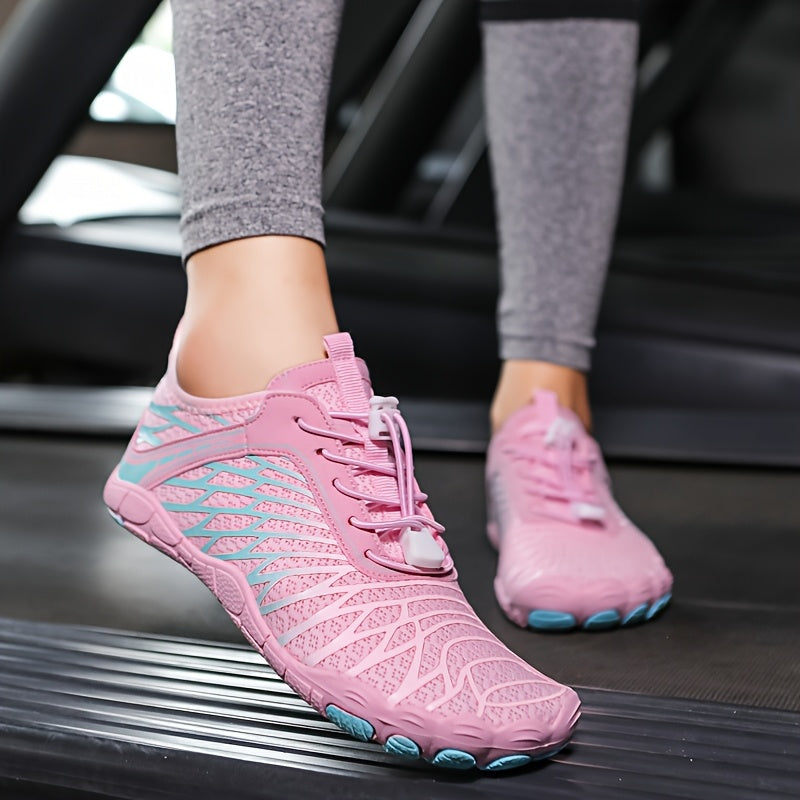 Summer Hike Barefoot Shoes for Women Water Shoes Hiking Footwear Healthy Barefoot Shoes Women Wide Toe Box Non Slip Outdoor Sports Zero Drop Shoes White Black