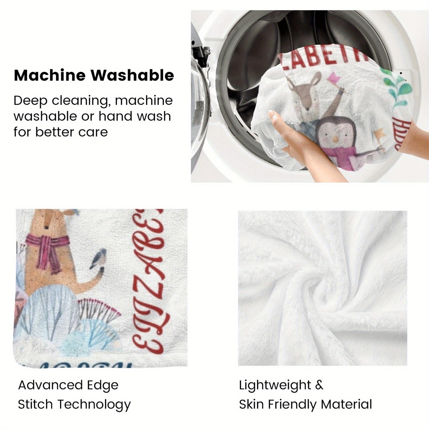 Personalized Flannel Blanket with Custom Photo & Text