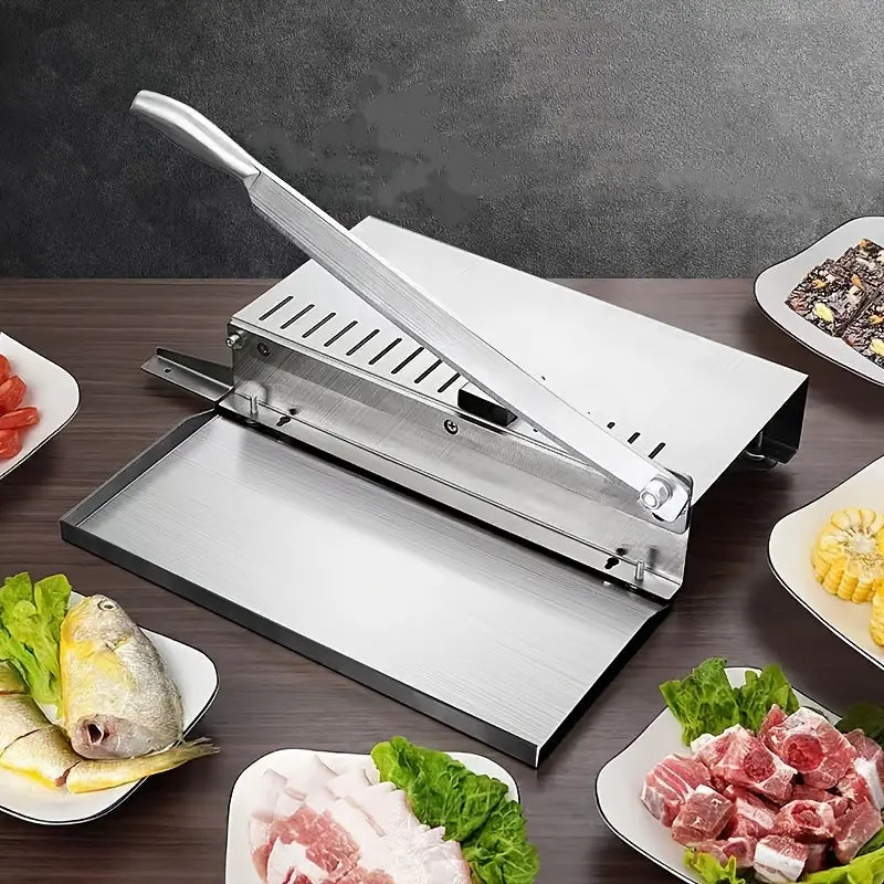 Stainless Steel Knife - Kitchen Meat Slicer for Frozen Foods