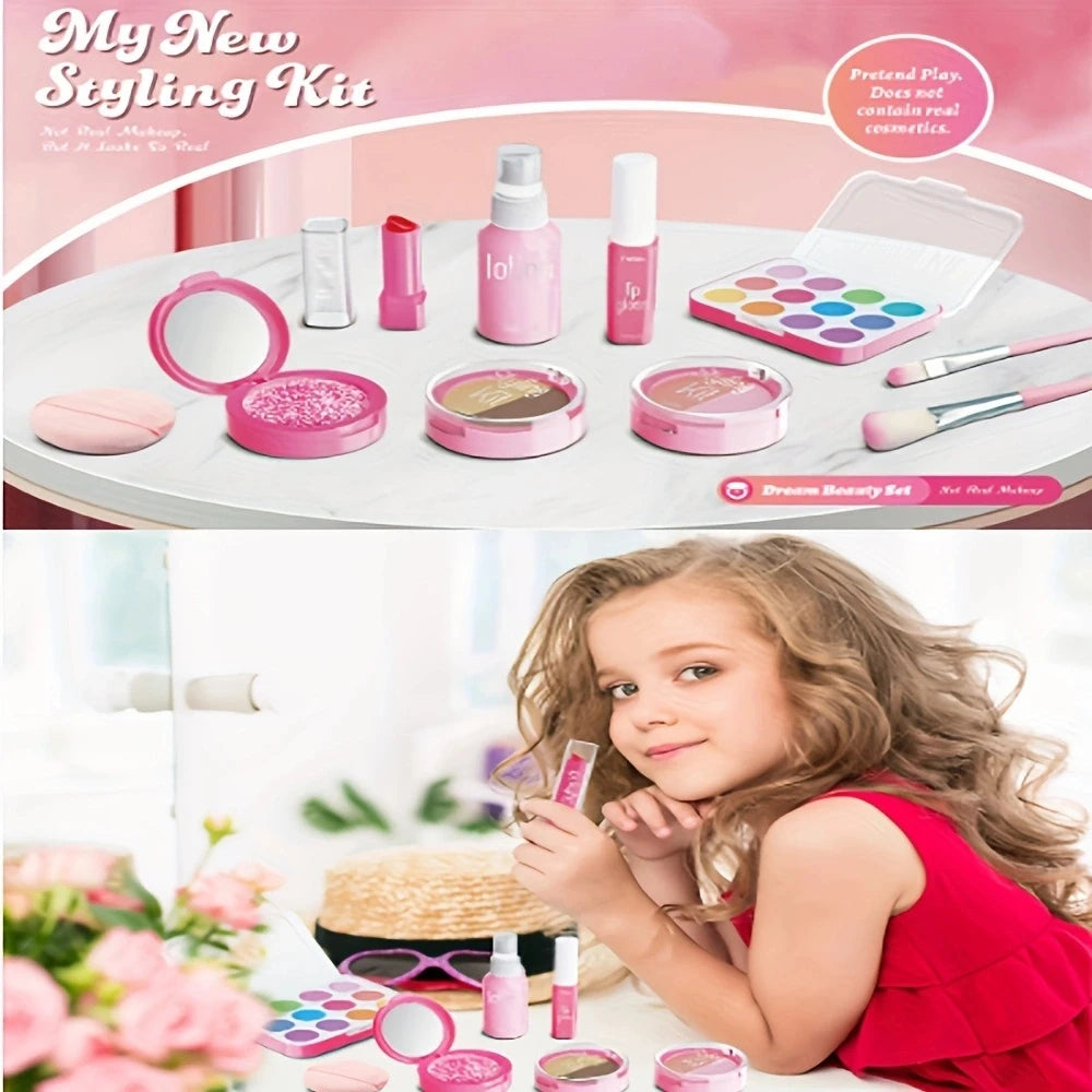 Girls Pretend Makeup Kit For Kids Aged 3 And Above