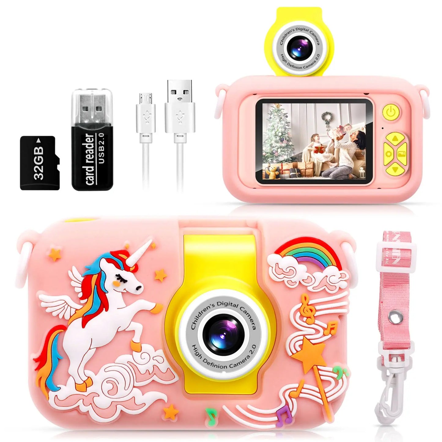 Kids Camera, ARNSSIEN 180° Flip Lens for Kids, 2.4in LCD