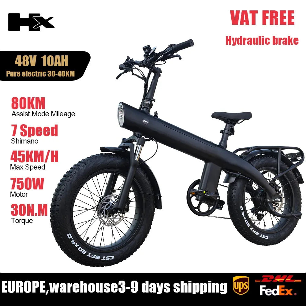 HX Q20PRO Adult Electric Bicycle 48V 20A Removable Battery Ebike