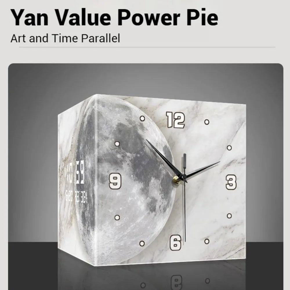 Luxury Corner Wall Clock with Light and LED Numerals