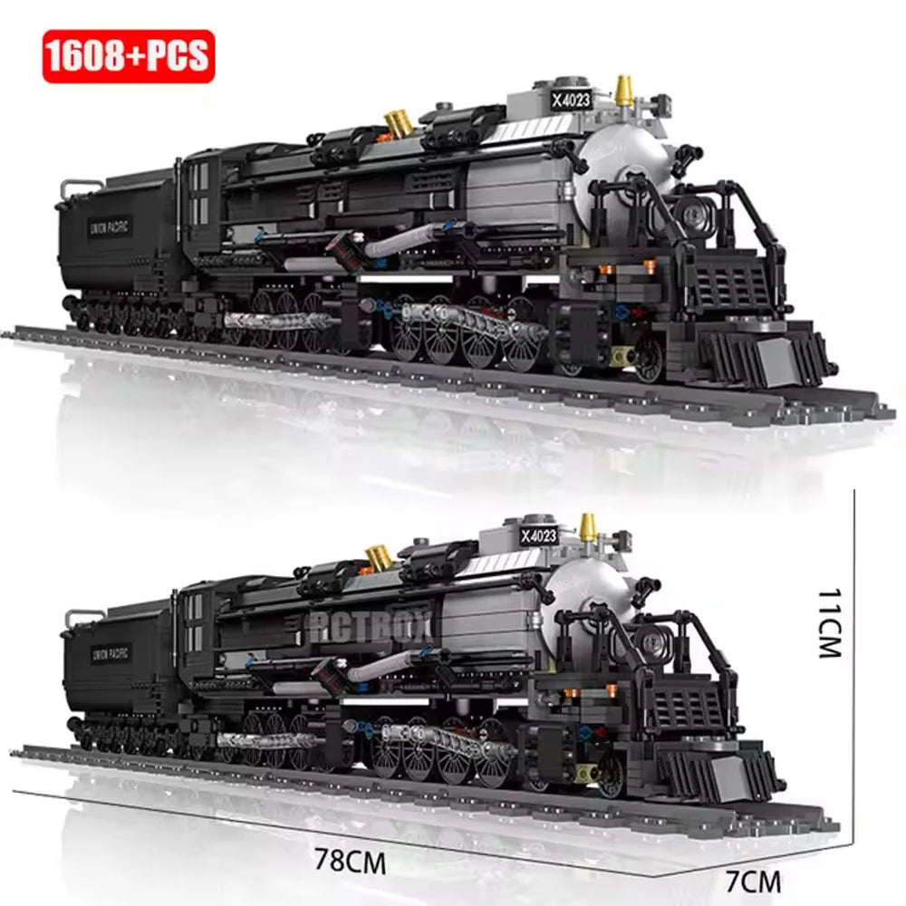 Creative In Stock The Bigboy Steam Locomotive Train 1608pcs