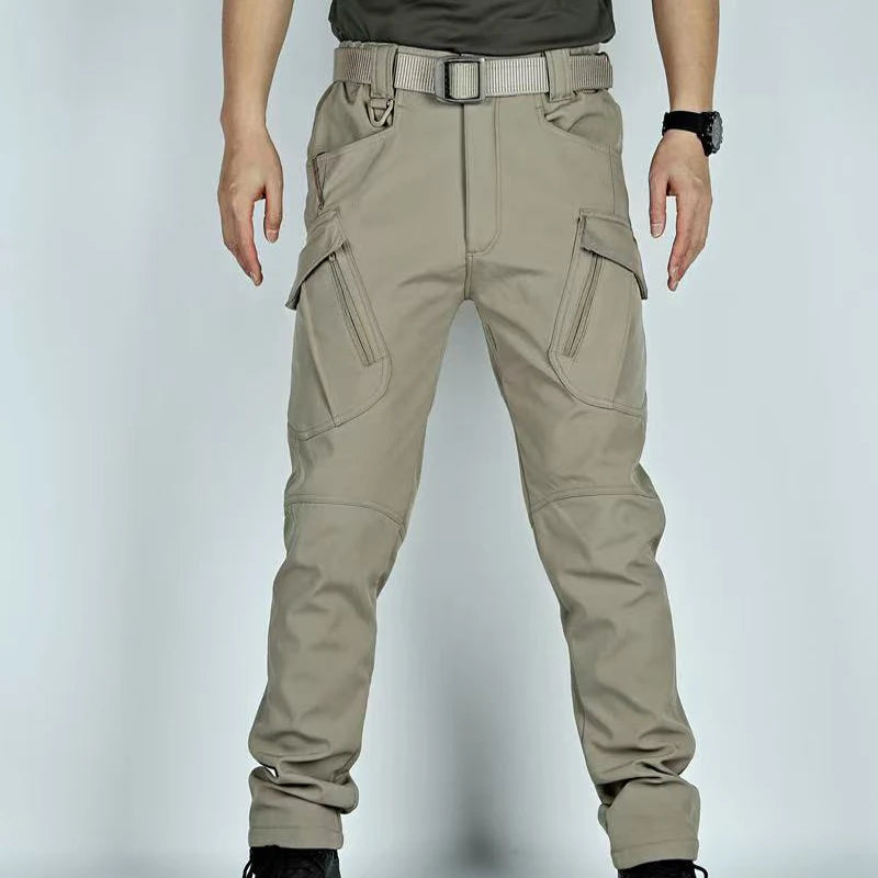 Men's City Cargo Fleece Softshell Hiking Pants for Autumn Winter Casual Trekking Climbing Fishing and Hunting M to 5XL