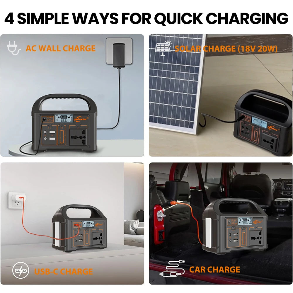 100W/300W 24000mAh LiFePO4 Portable Power Station