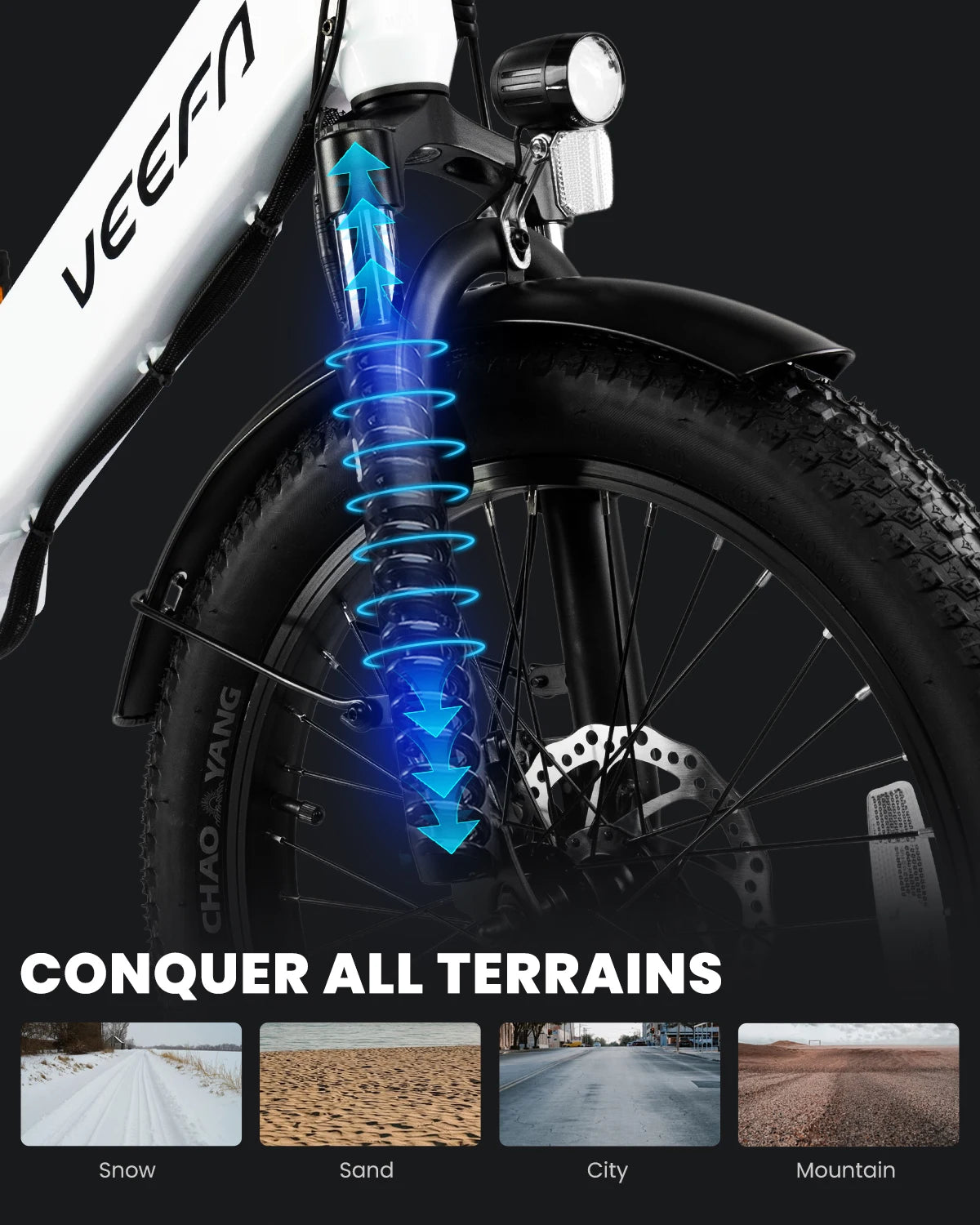 VEEFA F1 Electric Bike for Adults 750W 60 Miles Range