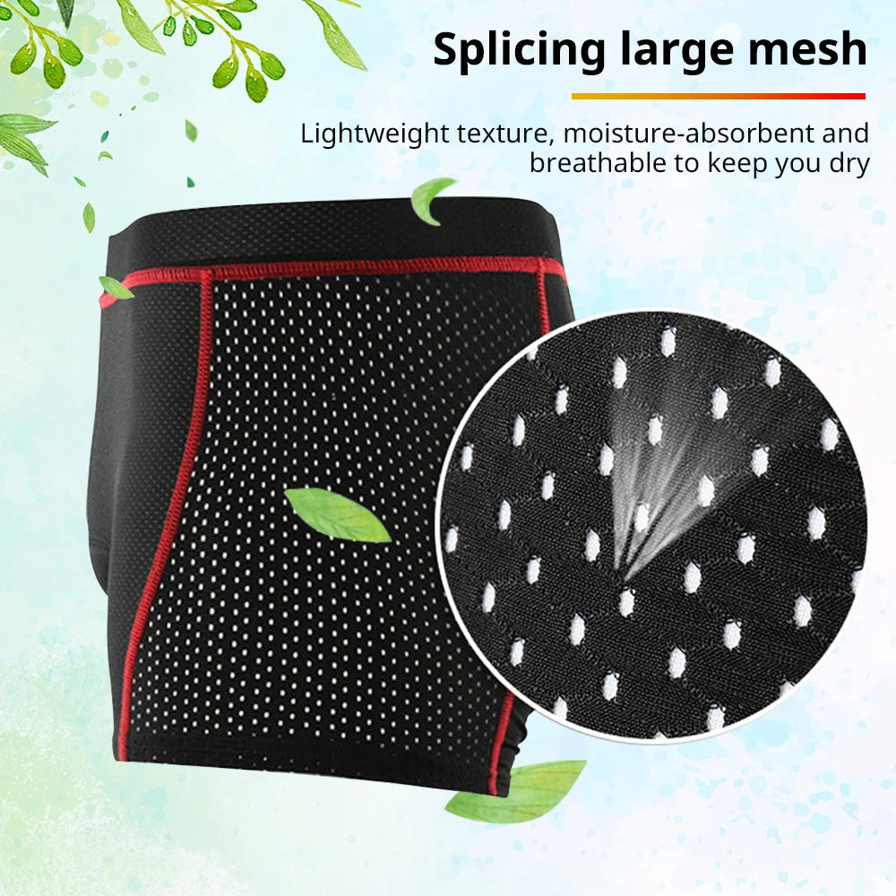 NEWBOLER Cycling Shorts Breathable Mesh 5D Gel Pad MTB Man Shorts