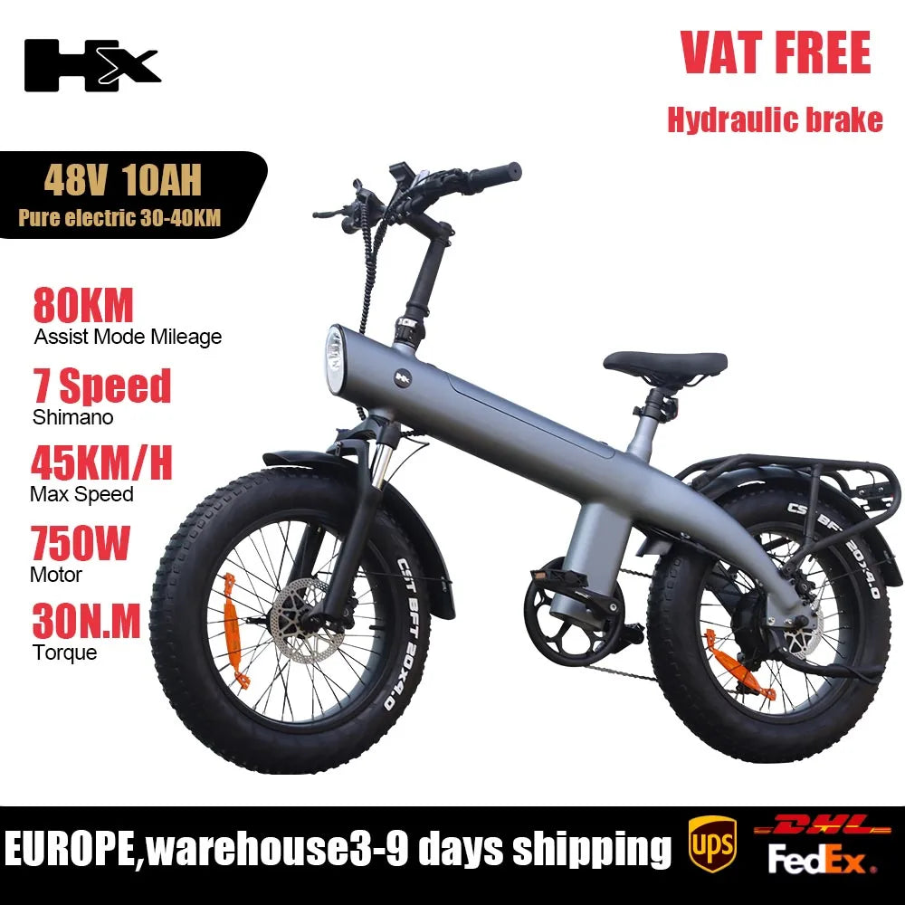 HX Q20PRO Adult Electric Bicycle 48V 20A Removable Battery Ebike